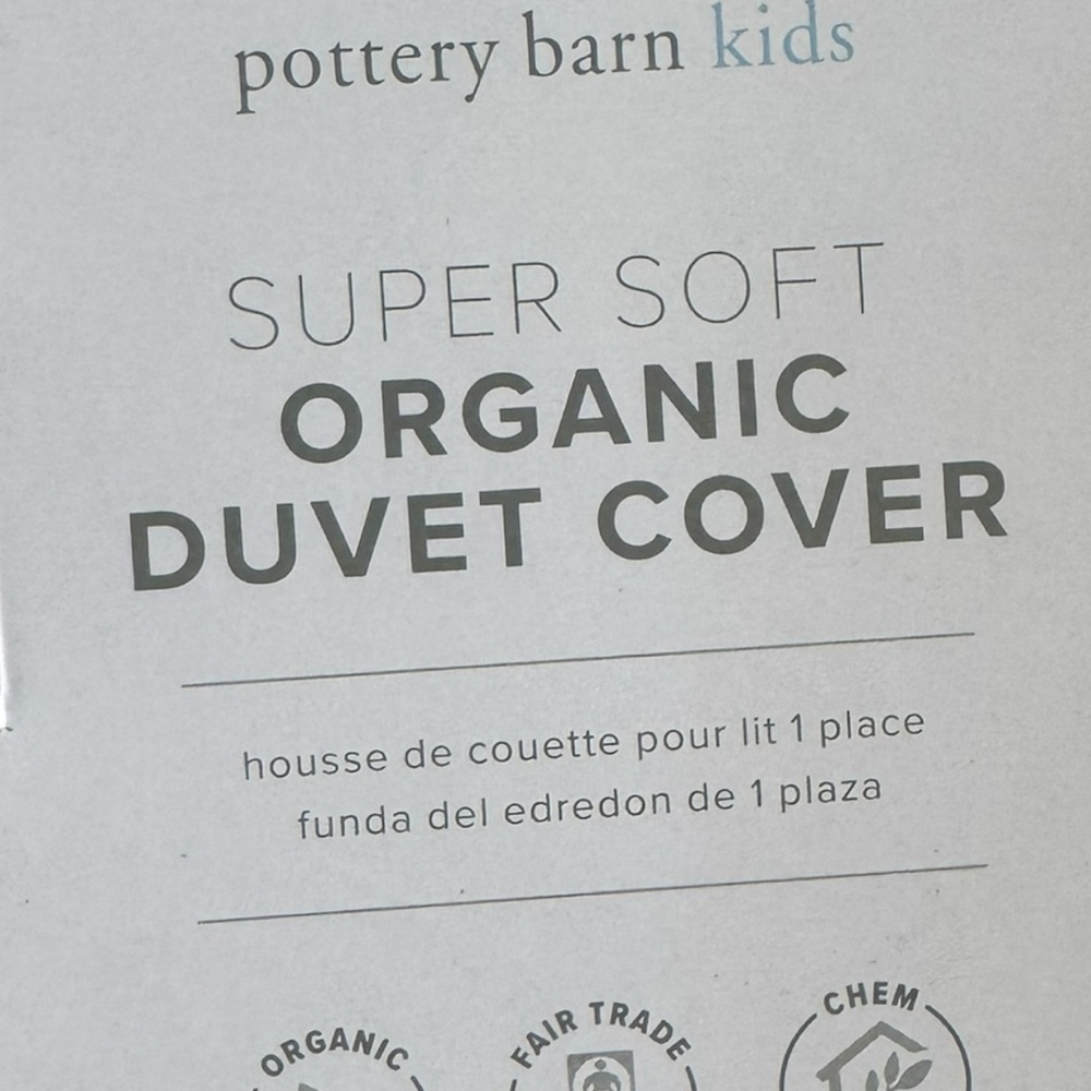 Set of 2 New Pottery Barn west elm organic soft cotton duvet cover Twin - Picture 3 of 7